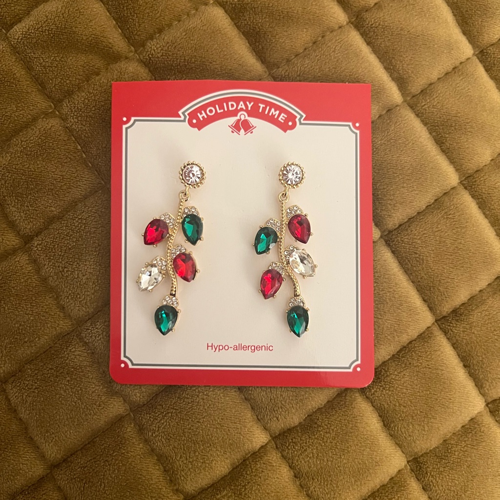 Jewel Christmas Light Earrings